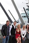 2009 07 22 - The stars of G.I. Joe try to dry off aboard the HMS Belfast for a photo call  (2009)